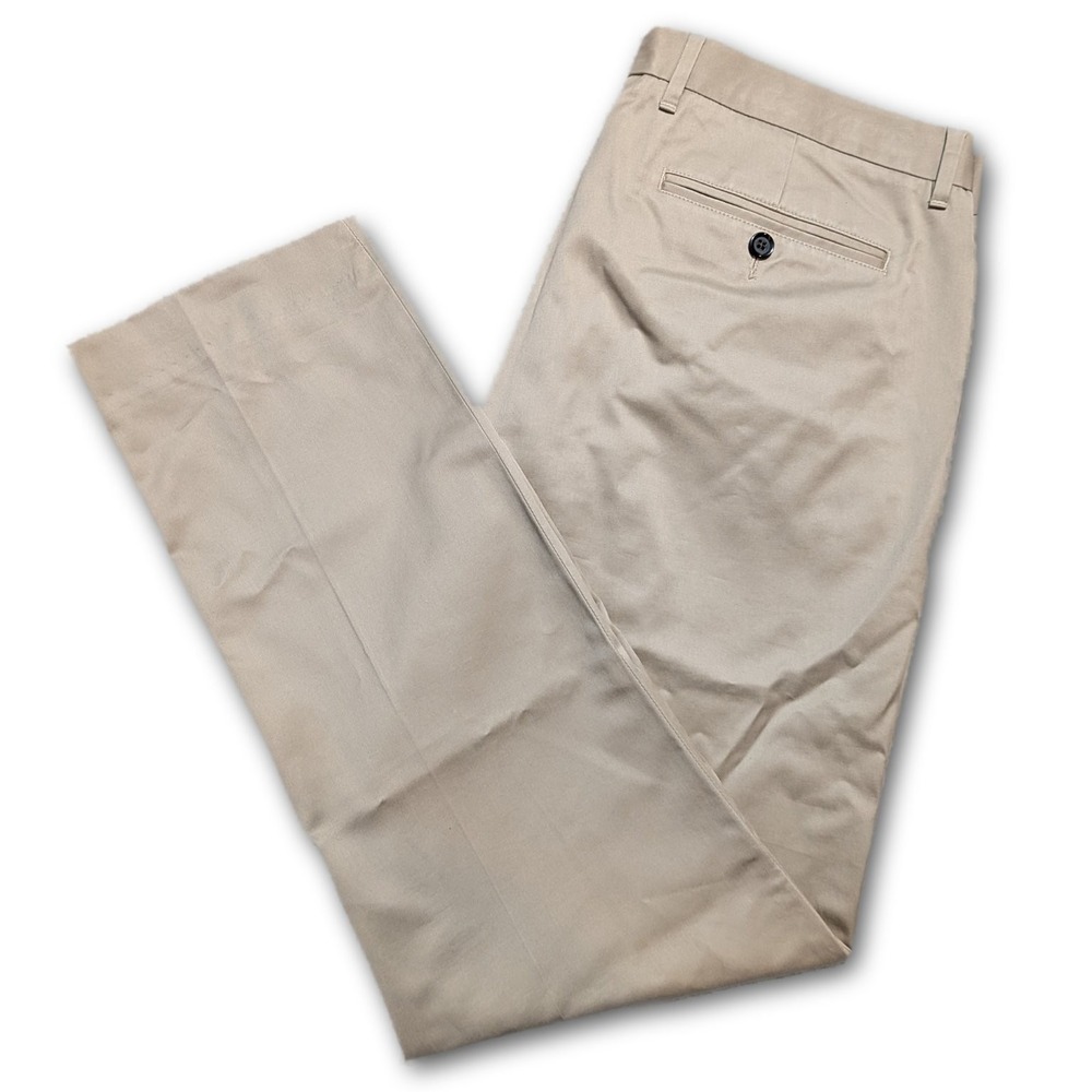 Bonobos Wednesday Mens Pants Khaki Appx. 35x30 Weekday Warrior Hemmed Woven Slim